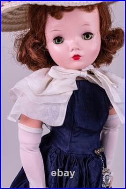 Madame Alexander Cissy Tagged Navy Dress Tiered Cape Capelet 1957