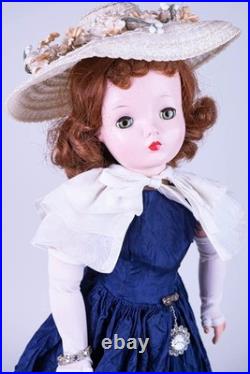 Madame Alexander Cissy Tagged Navy Dress Tiered Cape Capelet 1957