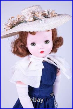 Madame Alexander Cissy Tagged Navy Dress Tiered Cape Capelet 1957