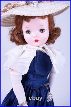 Madame Alexander Cissy Tagged Navy Dress Tiered Cape Capelet 1957