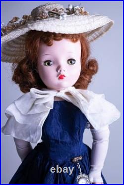 Madame Alexander Cissy Tagged Navy Dress Tiered Cape Capelet 1957