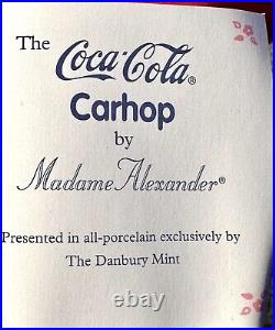 Madame Alexander Coca-Cola Carhop Vintage Porcelain Doll 12? By Danbury Mint 99