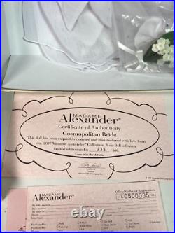 Madame Alexander Cosmopolitan Bride 46290 11 Doll With Box, Accessories, COA