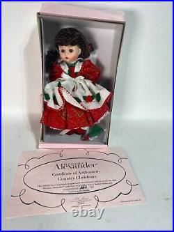 Madame Alexander Country Christmas 33776 8 COA Box, Tags, Accessories