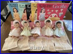 Madame Alexander Dionne Quintuplets With Bed, Paper dolls, and night shirts