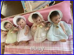Madame Alexander Dionne Quintuplets With Bed, Paper dolls, and night shirts