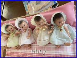 Madame Alexander Dionne Quintuplets With Bed, Paper dolls, and night shirts