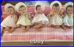 Madame Alexander Dionne Quintuplets With Bed, Paper dolls, and night shirts