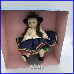 Madame Alexander Doll 8 Inch Equador Vintage Movement Box Works Bent Knee