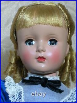 Madame Alexander Doll Little Women Meg Hard Plastic All Original 1949-50 14