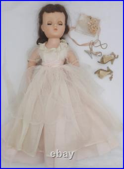 Madame Alexander ELISE 15 Brunette Doll with Tagged Gown Vintage 1957