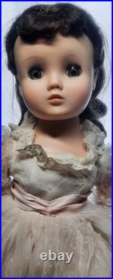 Madame Alexander ELISE 15 Brunette Doll with Tagged Gown Vintage 1957