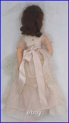 Madame Alexander ELISE 15 Brunette Doll with Tagged Gown Vintage 1957