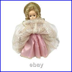 Madame Alexander Fairy Queen Doll Vtg 40s Gold Crown Wand Pink Dress Wings Rare