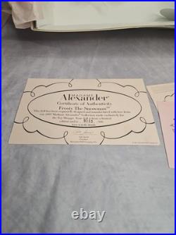 Madame Alexander Frosty The Snowman No. 41885 New With Doll And Accessory & COA