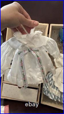 Madame Alexander Let's Play Dolls By Alice Darling Trunk Set 14 Doll with Dresses