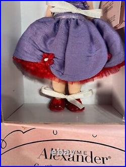 Madame Alexander Little Miss Red Har Society 8 Doll 41525 With Box, COA, Hat
