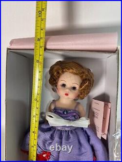Madame Alexander Little Miss Red Har Society 8 Doll 41525 With Box, COA, Hat