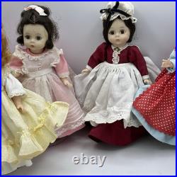 Madame Alexander Little Women Set of 6 8 Bent-Knee Dolls with Stands