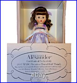 Madame Alexander MAC PREMIER TRAVEL 8 Doll Bunny Slippers #36585 & COA