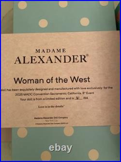 Madame Alexander MADC 2025 Woman of The West Sacramento #31/85 Worldwide NEW NIB