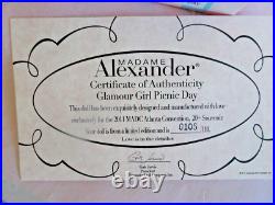 Madame Alexander MADC GLAMOUR GIRL PICNIC DAY Convention 8 Doll 64085 COA NRFB