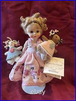 Madame Alexander Making New Friends Complete Set With Rag dolls And Stand