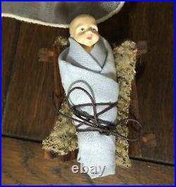 Madame Alexander Nativity Doll Set Mary Jesus Joseph Manger Donkey++ RARE 38770