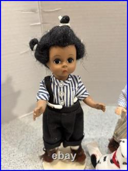 Madame Alexander Our Gang Four 8 Dolls LITTLE RASCALS SET #79631 Stands