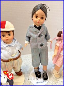 Madame Alexander Our Gang Four 8 Dolls LITTLE RASCALS SET #79631 Stands