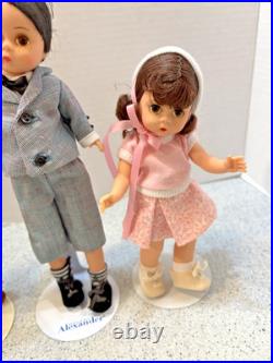 Madame Alexander Our Gang Four 8 Dolls LITTLE RASCALS SET #79631 Stands