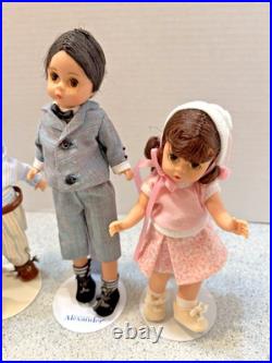 Madame Alexander Our Gang Four 8 Dolls LITTLE RASCALS SET #79631 Stands