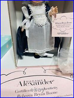 Madame Alexander Rebecca Bryan Boone 66365 8 Doll With Box, Accessories, COA