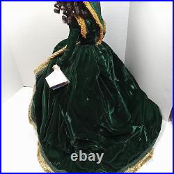 Madame Alexander Scarlett O'Hara Porcelain Doll 24 Green Curtain Dress
