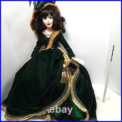 Madame Alexander Scarlett O'Hara Porcelain Doll 24 Green Curtain Dress