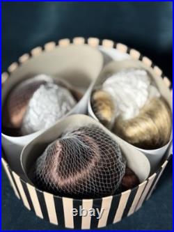 Madame Alexander Set Of 3 New Wigs For Cissy Doll Hat Box