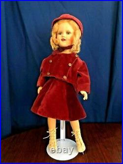 Madame Alexander Sonja Henie 22 Composition Doll 1930-40s with3 Outfits Stand Box