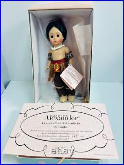 Madame Alexander Squanto 60280 Native American Doll 8 Tall With Box, COA, Tags