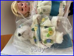 Madame Alexander Summer Day Dreaming 8 Doll with Box & White Plush Dog