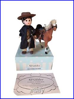 Madame Alexander Texas Ranger 33900 8 with COA, Box, Tags, Horse 283/400