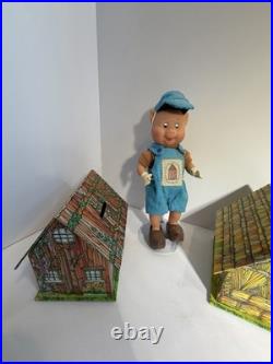 Madame Alexander Three Little Pigs Doll Set 2003 Straw Stick Brick Fairy Tale