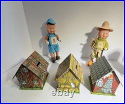 Madame Alexander Three Little Pigs Doll Set 2003 Straw Stick Brick Fairy Tale