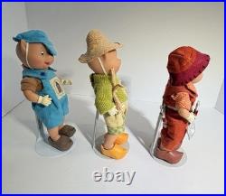Madame Alexander Three Little Pigs Doll Set 2003 Straw Stick Brick Fairy Tale