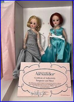 Madame Alexander Turquoise and Silver 65705 10 Dolls With Box, Accessories, COA