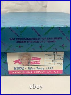 Madame Alexander UZDC-Miss Unity 1991 9 Doll With Box, Accessories and Tags