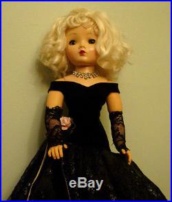 Madame Alexander Vintage Cissy Doll 20 Hard Plastic 1950s Blonde in Gown