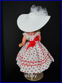 Madame Alexander Vintage Cissy Doll Cherries Jubilee Cherry Dress, Hat, Bag