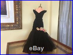 Madame Alexander Vintage Cissy Dress 1956 Black Velvet Mermaid Torso Gown #2043