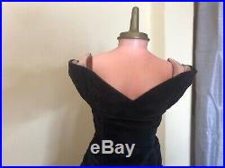Madame Alexander Vintage Cissy Dress 1956 Black Velvet Mermaid Torso Gown #2043