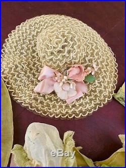 Madame Alexander Vintage Cissy Green Nylon Dress, Hat, Slip, And Panties